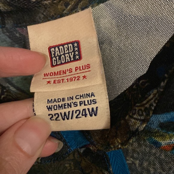 Faded Glory 90s mesh top size 22/24W - Picture 3 of 6